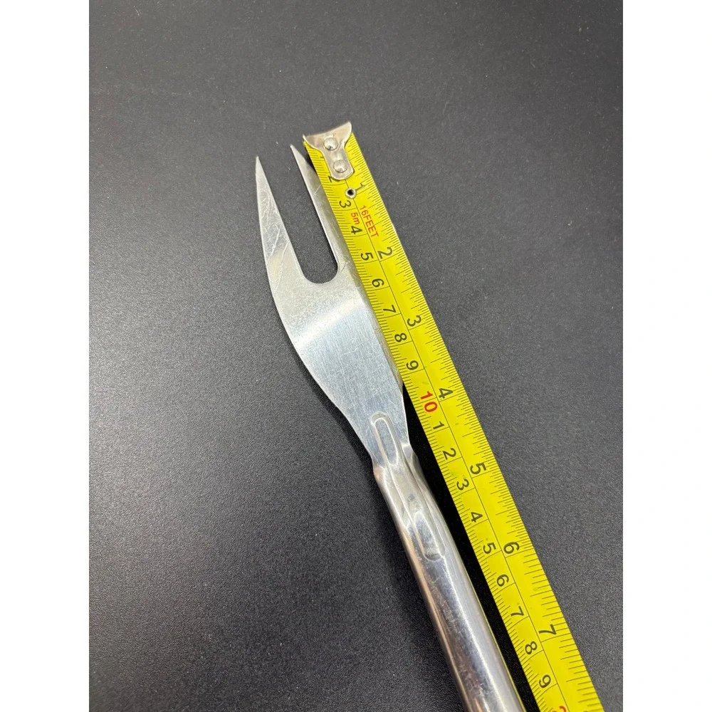 Revere Ware Stainless Steel Meat Fork 2 Tine Carving Serving Tool 12.5 Inch